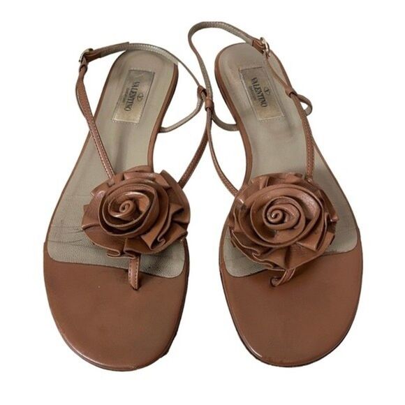 Valentino Rosetta Thong Sandals Size 37 1/2 - Picture 1 of 10